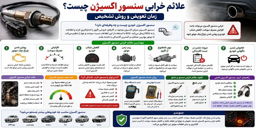 علت خرابی سنسور اکسیژن