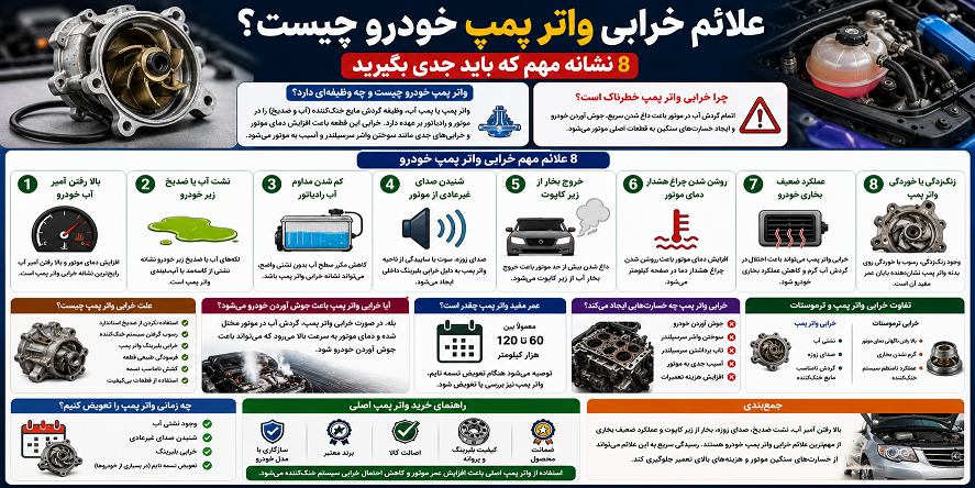خرابی واتر پمپ خودرو